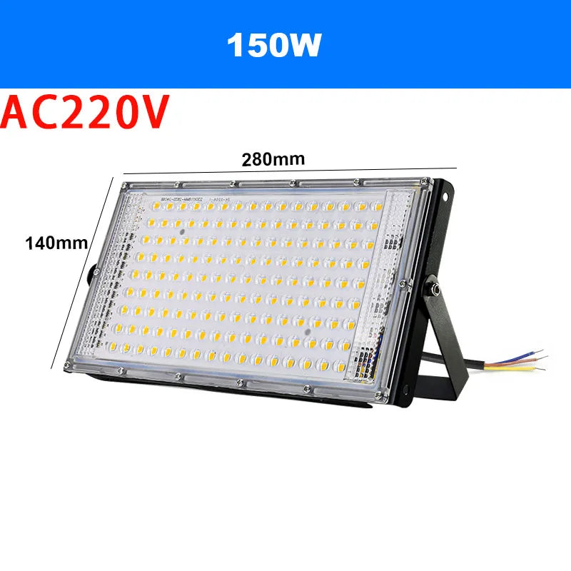LED Light Adjust Angle Blue Light Floodlight 50/100/150W EU (No) Plug AC220V Outdoor LED Spotlights USB DC5V Party Lighting Lamp Aimak Store