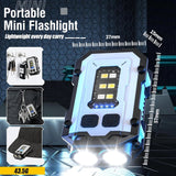 8 Modes Waterproof Mini Keychain Flashlight Magnet USB C Rechargeable EDC 800 High Lumens LED&COB Portable Clip on Flashlights Aimak Store