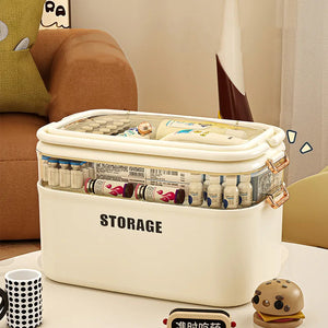 3/4 Layers Large Capacity Family Medicine Organizer Storage Box Portable First Aid Kit Pill Container Emergency Pharmacy Box Aimak Store