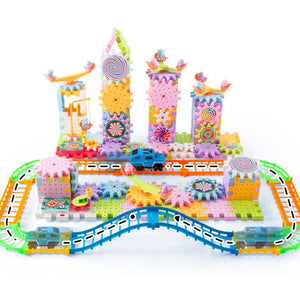 Hot 83-263 PCS Electric Gears 3D Puzzle Model Building Kits Plastic Brick Blocks Educational Toys For Kids Children Xmas Gifts Aimak Store