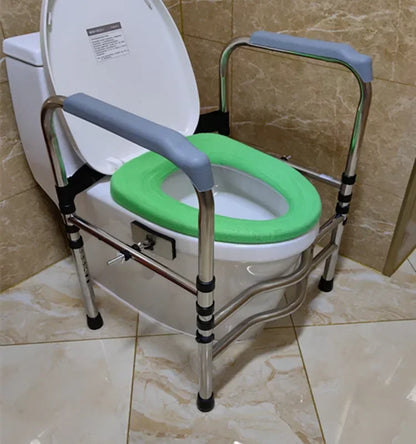 Non Slip Bathroom Armrest Easy To Install Toilet Chair Stainless Steel Lavatory Support Frame Foldable Safety Shower Seat