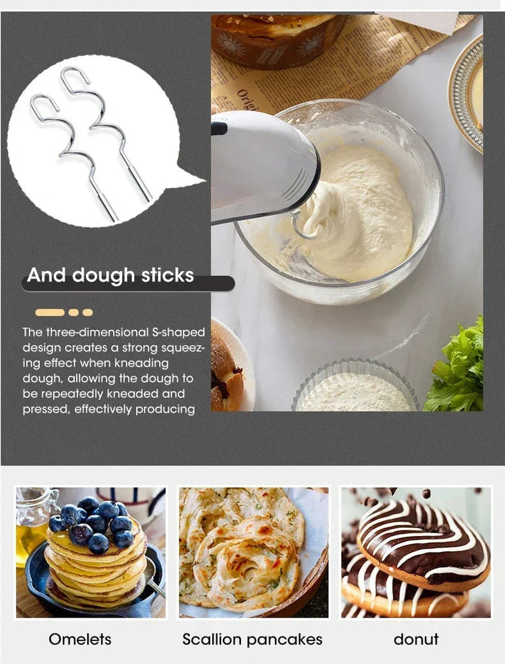 Handheld Electric Egg Beater Home Automatic Mixer Multifunctional Egg White Cream Dough Mixer Kitchen Cooking Egg Beater Aimak Store