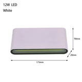 6W 12W 24W LED Outdoor Waterproof Wall Lamp Bedroom Living Room Balcony Wall Light Aluminum Exterior Wall Lamp Sconce Fixtures Aimak Store