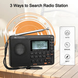 Retekess V115 Radio FM AM SW Portable Radios AM FM Rechargeable Shortwave Radio Battery Powered Full Waves USB Recorder For Gift Aimak Store