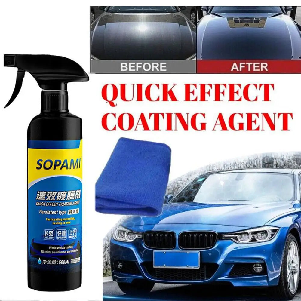 Sopami Car Coating Spray Quick Coat Car Wax Polish Spray Car Protection Nano Ceramic Quick Effect Car Coating Agent Spray Aimak Store