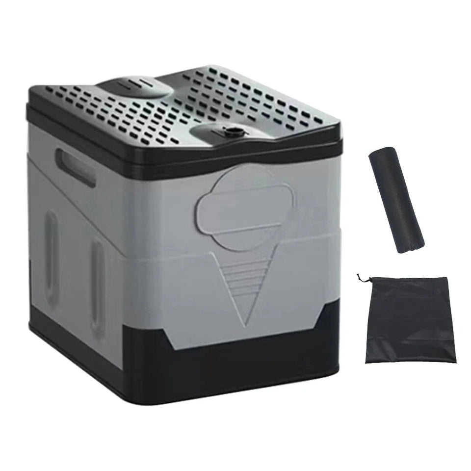 Car Toilet Bucket Strong Bearing Capacity Car Trash Can Emergency Self-driving Travel Portable Outdoor Camping Folding Toilet Aimak Store