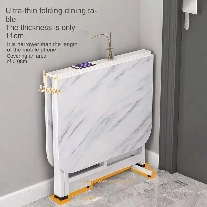 Joylove Folding Dining Table Home Imitation Rock Board Ultra-thin Multi-functional Combination Dining Table Multi-person Table Aimak Store