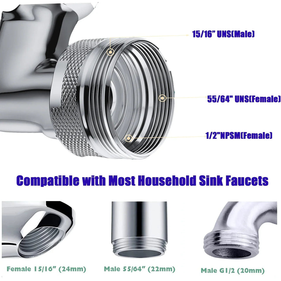 360° Swivel Faucet Extender, Water Saving Tap Sprayer with 3 Modes, for Kitchen, Bathroom Sink, RV Camper & Home Use Aimak Store