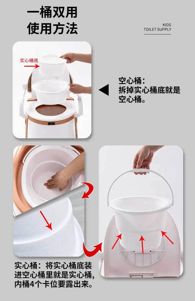 Portable and Portable Toilet for Household Use Urinal for Elderly People When Getting Up At Night and Toilet for Pregnant Women Aimak Store