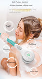 Electric Bath Brushes Shower Cleaning Body Massage Brush Multifunctional Brush Spa Waterproof IPX7 Long Handle Back Brushes Aimak Store