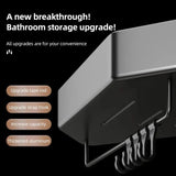 Bathroom Shelf Corner Space Aluminum Bathroom Triangle Basket Shower Room Storage Rack Wall Mounted Black/Matte/Grey Aimak Store