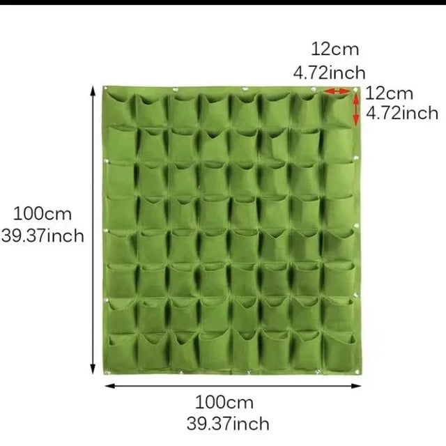 Plant growth bag， Felt Vertical Wall Planter Outdoor Herb Vegetable Hanging Garden  Plant Holder for Railing, Balcony, Fence Aimak Store
