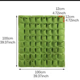 Plant growth bag， Felt Vertical Wall Planter Outdoor Herb Vegetable Hanging Garden  Plant Holder for Railing, Balcony, Fence Aimak Store