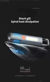 Xiaomi  flashlight Outdoor Flashlight Portable Strong Light Variable Focus with Floodlight Side Lights Long Range Rechargeable Flashlight Aimak Store