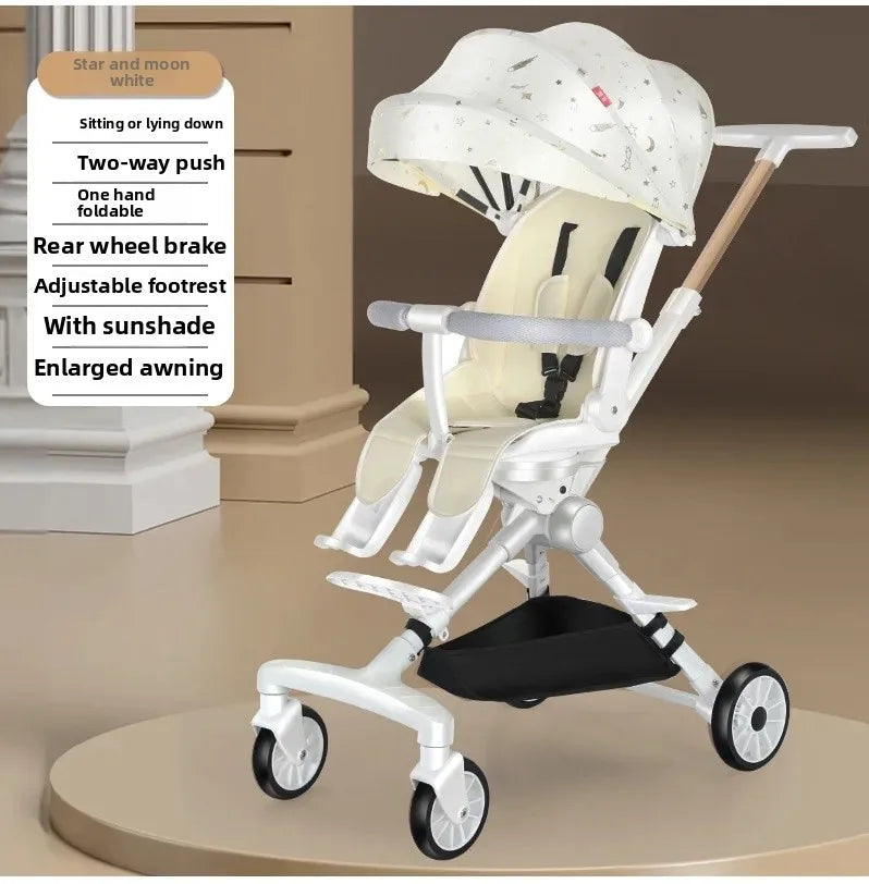 Ultra-light Foldable Baby Stroller Child High Viewpoint Sit-Lie Baby Pushchair Infant Pram Toddler Walker Kids Wheelbarrow Aimak Store