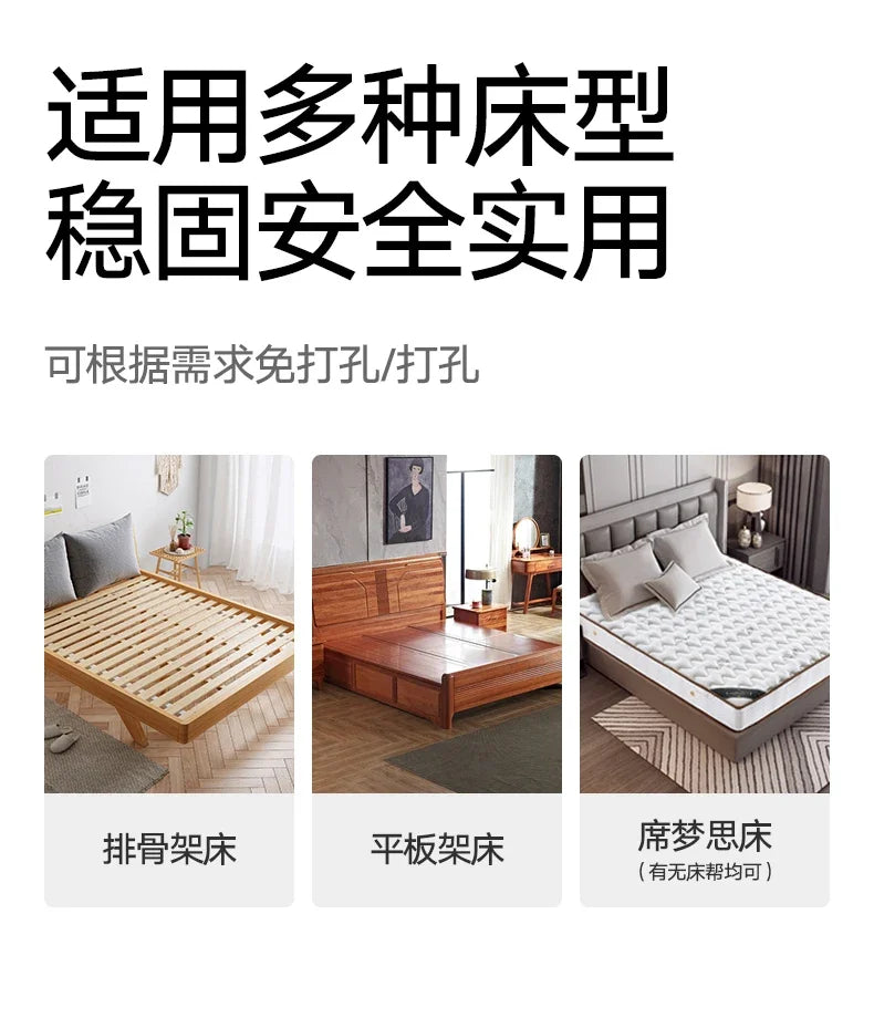 Elderly Bedside Assist Foldable Handrail Anti-Fall Bed Grip Four-Level Adjustable Barrier Convenient Safety Support Aimak Store