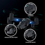 Remote Control Helicopter Drone 480P Camera Fighter UAV Land Air Mode Aircraft Brushless RC Drones for Children Kids Plane Toys Aimak Store