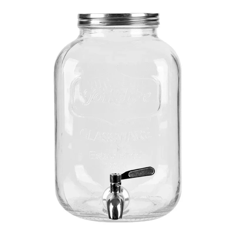 4L Large Drink Dispenser Sealed Drink Lemonade Dispenser Jar With Faucet Cocktail Wine Drinker Parties Juice Can Container Aimak Store
