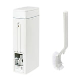 Bathroom Bin with Toilet Brush Holder,Trash Can,White Portable Paper Basket,Slim Trash Can with Toilet Brush for Bathroom Aimak Store