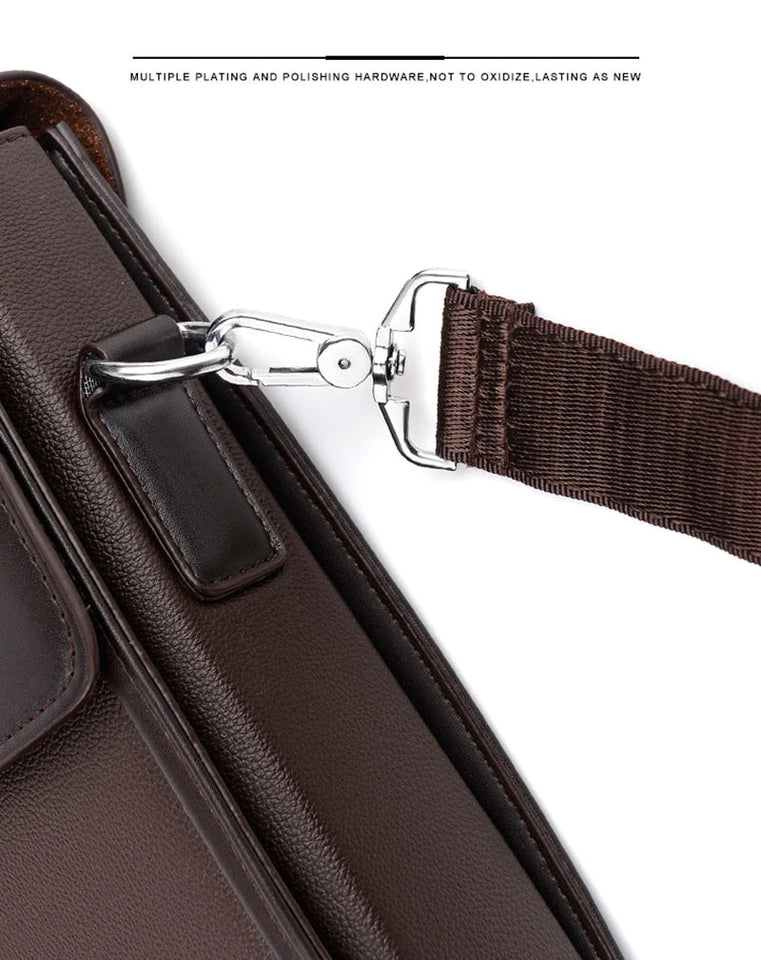 Leather Executives Briefcases For Men Designer Business Tote Bag Wallet Handbag Shoulder Ipad Square Side Crossbody Bag Document Aimak Store