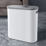 10L Bathroom Trash Can, Household Creative Gap Waste Bin, Press Type Garbage Can with Lid, Simple Paper Basket Kitchen Trash Can Aimak Store