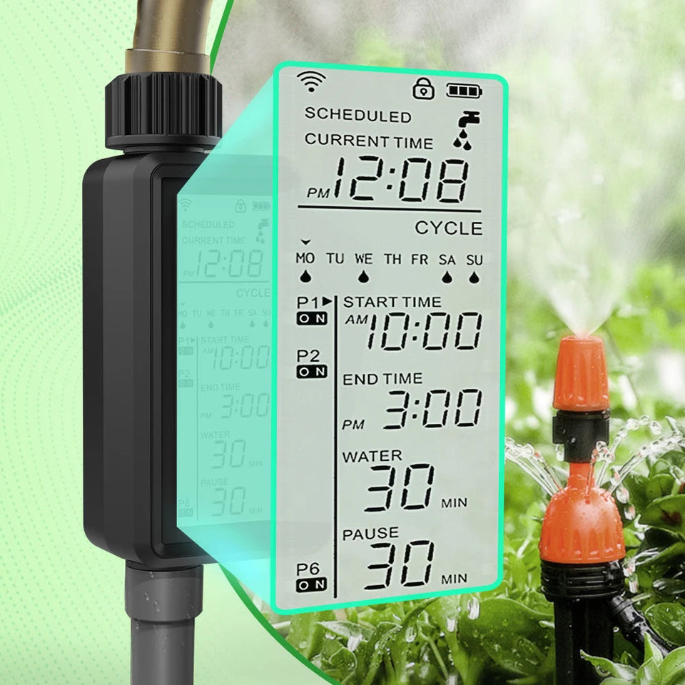 AVATTO Tuya WiFi Smart Display & Button Water Sprinkler Timer，Irrigation System Outdoor Home Garden Lawn Greenhouse Supplies Aimak Store