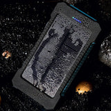 20000mah Portable Solar Power Bank Waterproof External Battery Backup Powerbank 20000 mah Phone Battery Charger LED Pover Ban Aimak Store