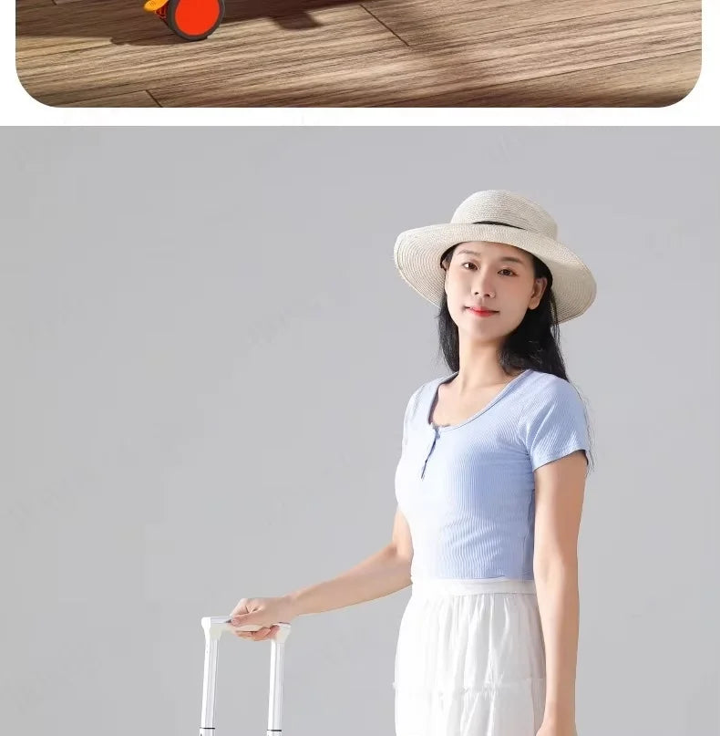 Travel suitcases can sit and ride children's luggage new lazy walking children trolley case boys girls wooden horse suitcase Aimak Store