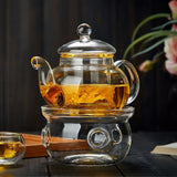 400ml/1000ml Heat-resistant Glass Tea Pot Flower Kettle Kung Fu Teawear Set Tea Strainer Infuser Puer Oolong Barley Pot Teaware Aimak Store