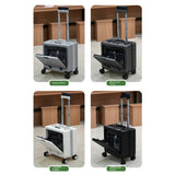 New Front Opening Lid Suitcase Multifunctional Mini Luggage Aluminium Frame 18/20 Boarding Box Trolley Case Cabin Bag Aimak Store