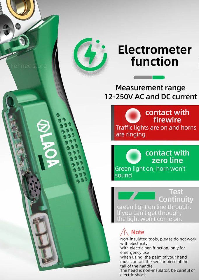 LAOA 8-In-1 Stainless Steel Multifunctional Wire Stripping Pliers LA324107 LA324108 Electric Measuring and Electricians Aimak Store
