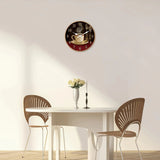 Retro Coffee Cup Pattern Wooden Wall Clock Living Room Bedroom Kitchen Home Decoration Wall Clock Silent Quartz Clock Holiday Gift 11.2inch Inches 15.6inch Inches (Without Battery) Aimak Store