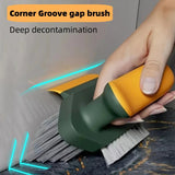 2PCS Multifunction Tile and Grout Cleaning Brush Corner Scrubber Tub Floor Brushes Portable Durable Gap 4 in 1 Cleaning Tools Aimak Store