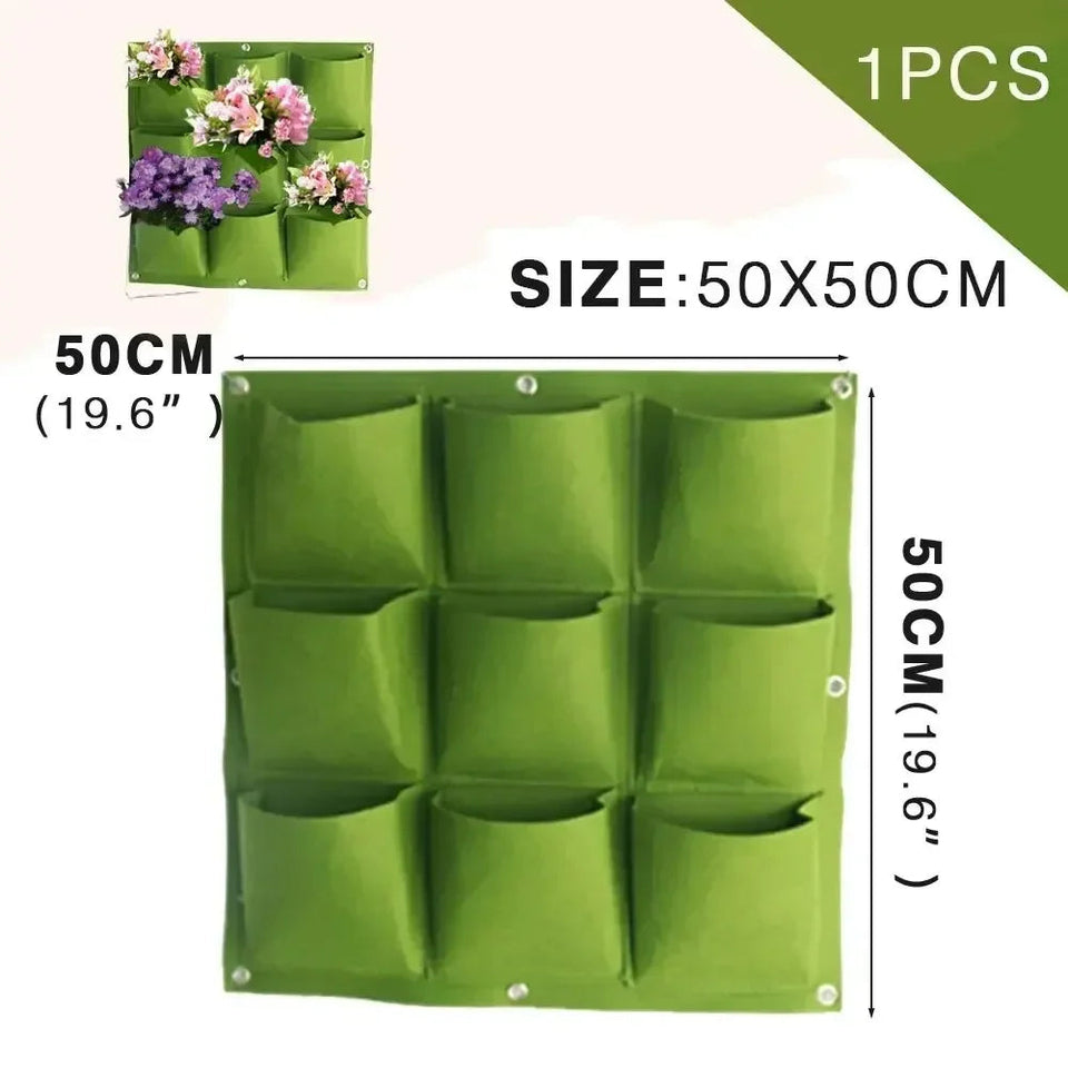 NEW Wall Hanging Pockets Planting Bags Flower Pot Home Garden Grow Bag Garden Planter Vertical Suculentas Plant Pot Home Decor Aimak Store