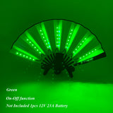 Luminous Folding LED Fan Dancing Light Fan Flashing For Night Music Show Rave Festival Accessories Glowing In The Dark Party Aimak Store