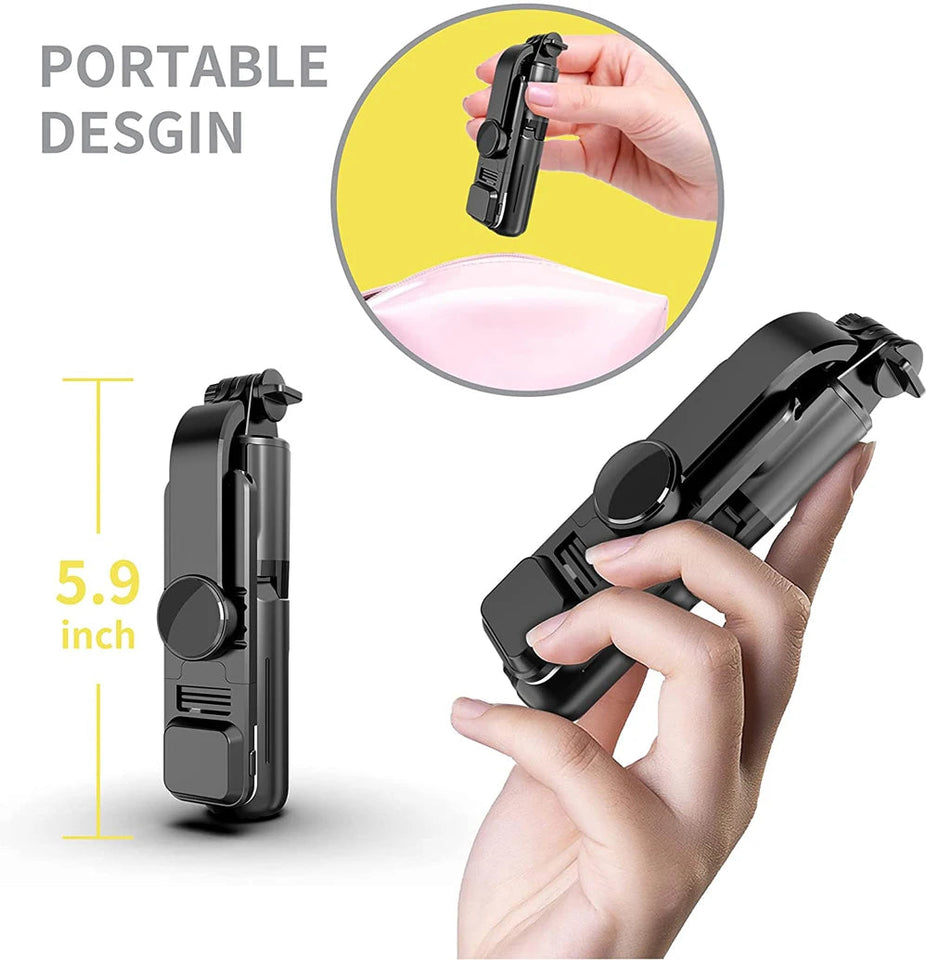 Wireless Bluetooth Selfie Stick Foldable Portable Tripod with Fill Light Shutter Remote Control for Android iPhone Smartphone Aimak Store