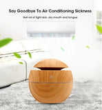 Mini Imitation Wood Sonic Humidifier USB Aromatherapy Essential Oil Diffuser Home Air Humidifier Desktop Woodgrain Humidifier Aimak Store