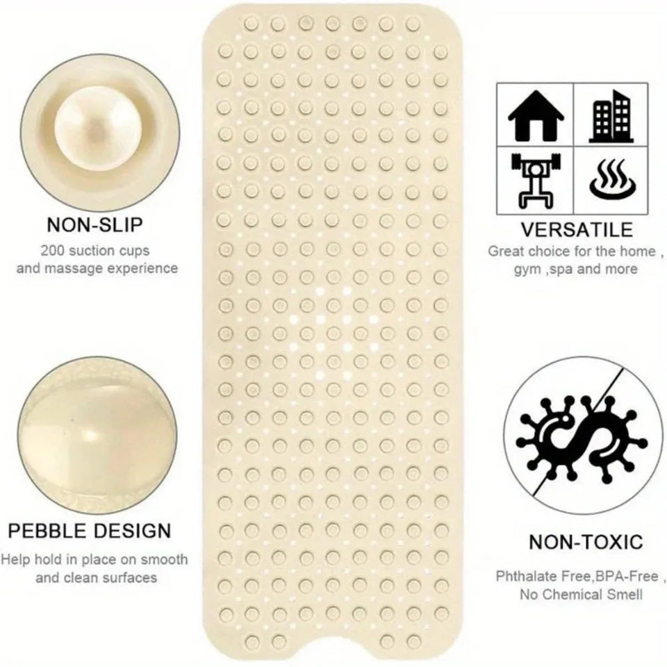 non-slip bathtub mat shower mat  with drain holes and suction cups machine washable household bathroom shower carpet bathroom Aimak Store
