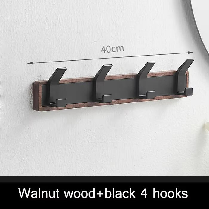 Walnut Coat Wall Hook Wall Hanging Coat Rack for Bathroom Kitchen Bedroom Hallway Wall Hooks Coat Clothes Holder Aimak Store