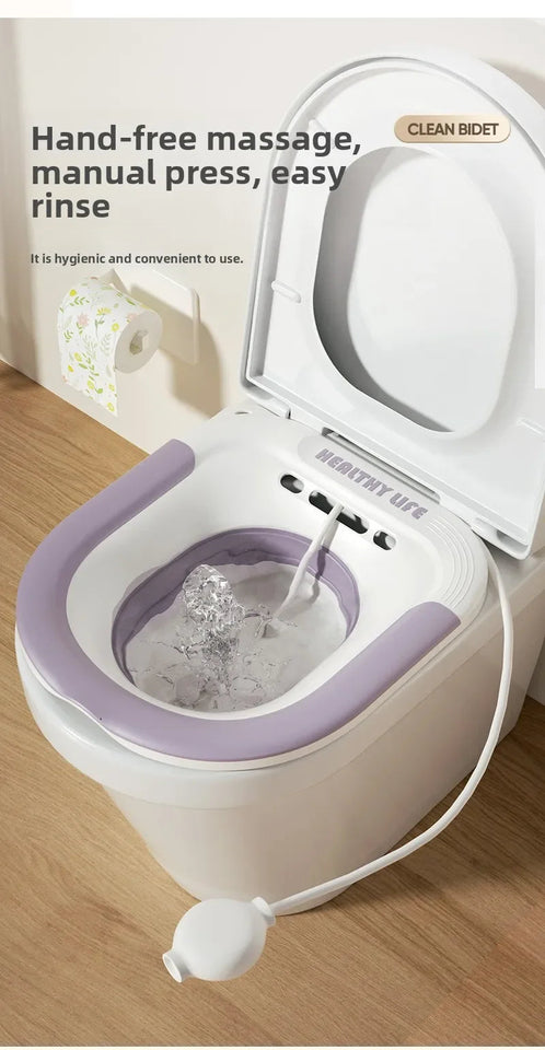 Ergonomic Foldable Toilet Sitz Bath, Soaking Basin Portable Design, for Pregnant Women and Hemorrhoid Patients Treatment Care Aimak Store