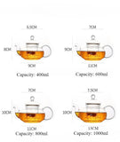 400ml/1000ml Heat-resistant Glass Tea Pot Flower Kettle Kung Fu Teawear Set Tea Strainer Infuser Puer Oolong Barley Pot Teaware Aimak Store