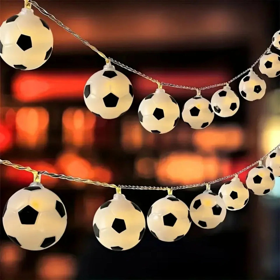 1pc 10/20LED Football String Lights Creative Atmosphere Lamp Battery Powered For Restaurants Window Displays Room Holiday Decor Aimak Store