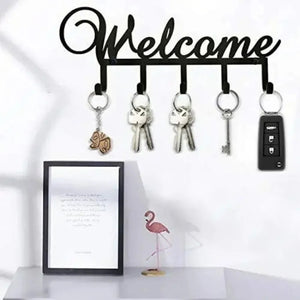 1pc Key Holder for Wall Key Hooks Premium Metal Rack with 5 Hooks for Home Decor for Living Room/Home Decoration Aimak Store