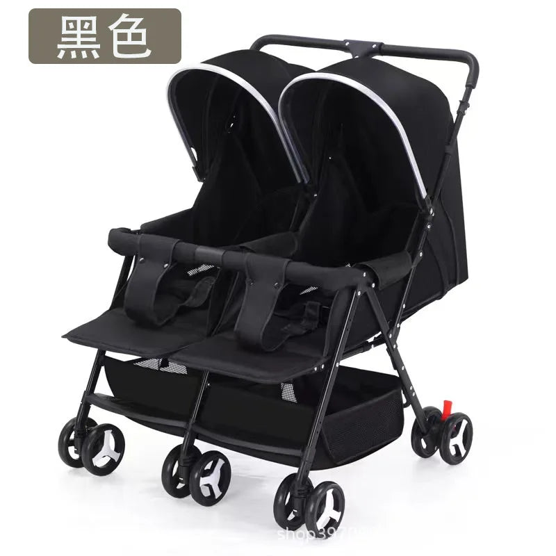 Twin Baby Stroller Can Sit and Lie Down Lightweight Stroller Two Children Outdoor Skate Baby Gods Double Seat Folding Stroller Aimak Store