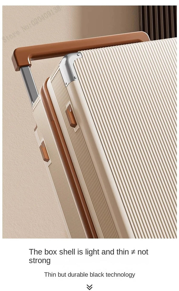 18-28Inch Wide Trolley Suitcase Mute Brake Wheels USB Port Password Boarding Box Multifunctional Large Capacity Suitcase Aimak Store