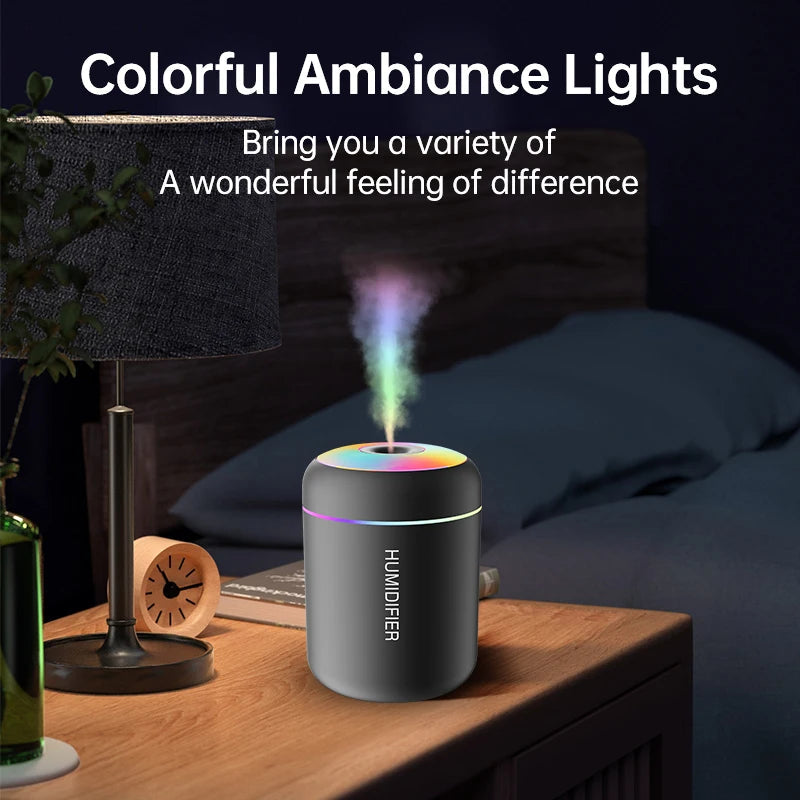 180ML Mini Air Humidifier USB Electric Aroma Diffuser Essential Oil Purifier Aromatherapy Mist Maker Lights For Car Home Bedroom Aimak Store