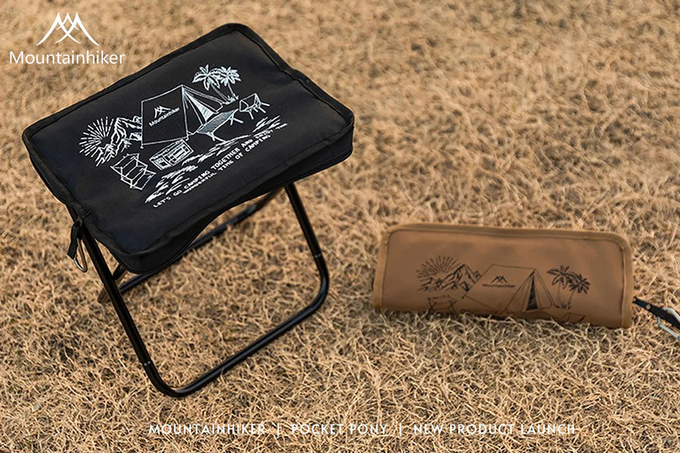 Mountainhiker camping portable folding stool ultra-light aluminum alloy storage chair mini fishing chair picnic light furniture Aimak Store