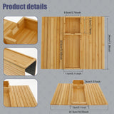 Couch Cup Holder Bamboo Wood Sofa Armrest Tray Foldable Sofa Cup Holder Anti-Slip Couch Arm Cup Holder Sofa Side Storage Tray Aimak Store