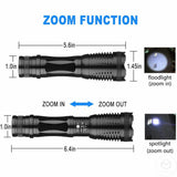 White/UV 2 in 1 Zoom UV Flashlight Rechargeable High Quality Aluminum Alloy Dog Pet Urine Stains Detection Torch LED Blacklight Aimak Store