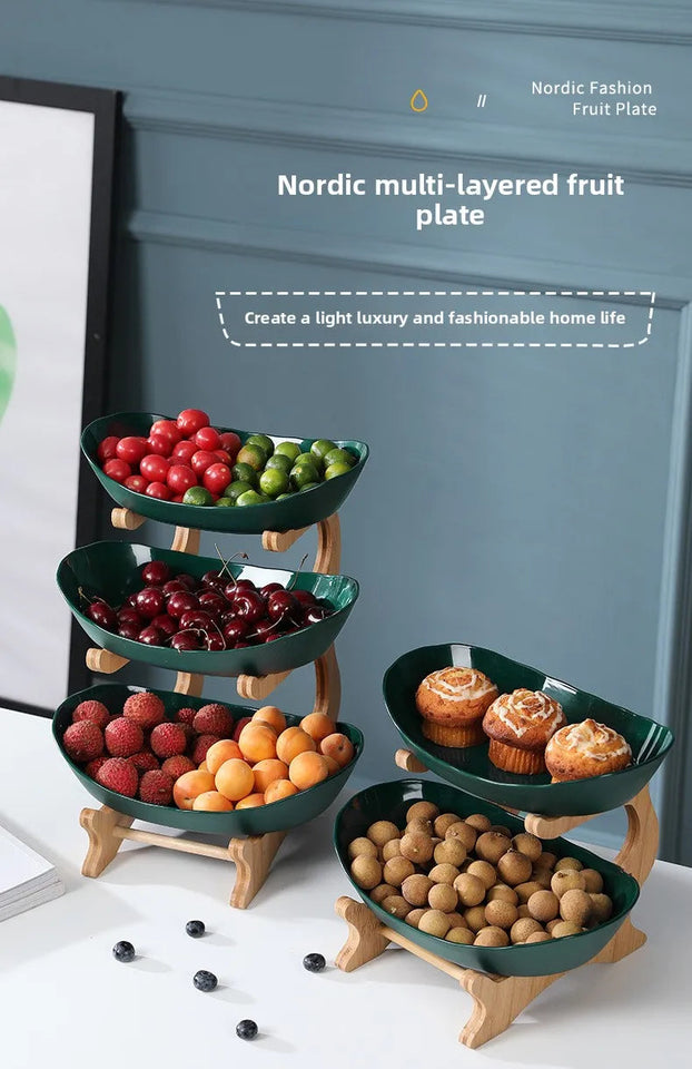 Internet Famous Fruit Tray Creative Modern Home Decoration Multilayer Nordic Style Luxury Snack Tray Aimak Store